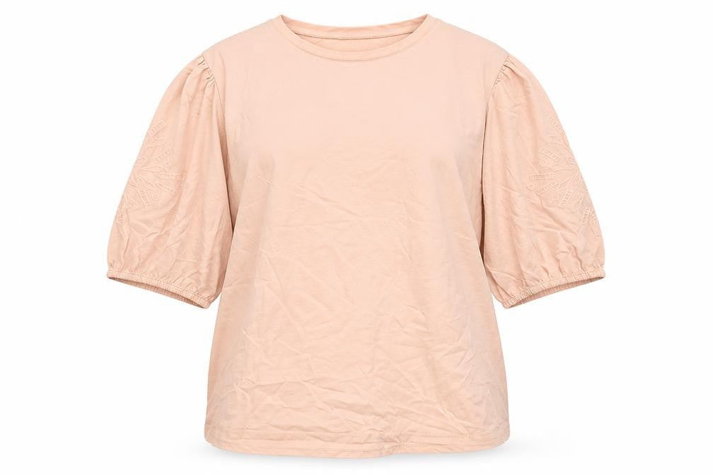 Womens UK Size L Gallery Pink Basic T-Shirt