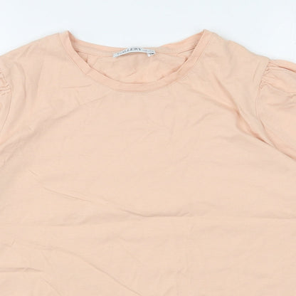 Womens UK Size L Gallery Pink Basic T-Shirt