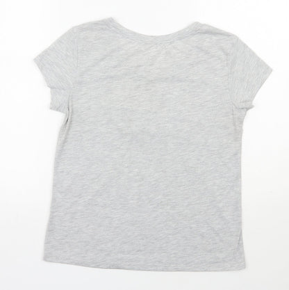 Womens UK Size S H&M Grey Basic T-Shirt
