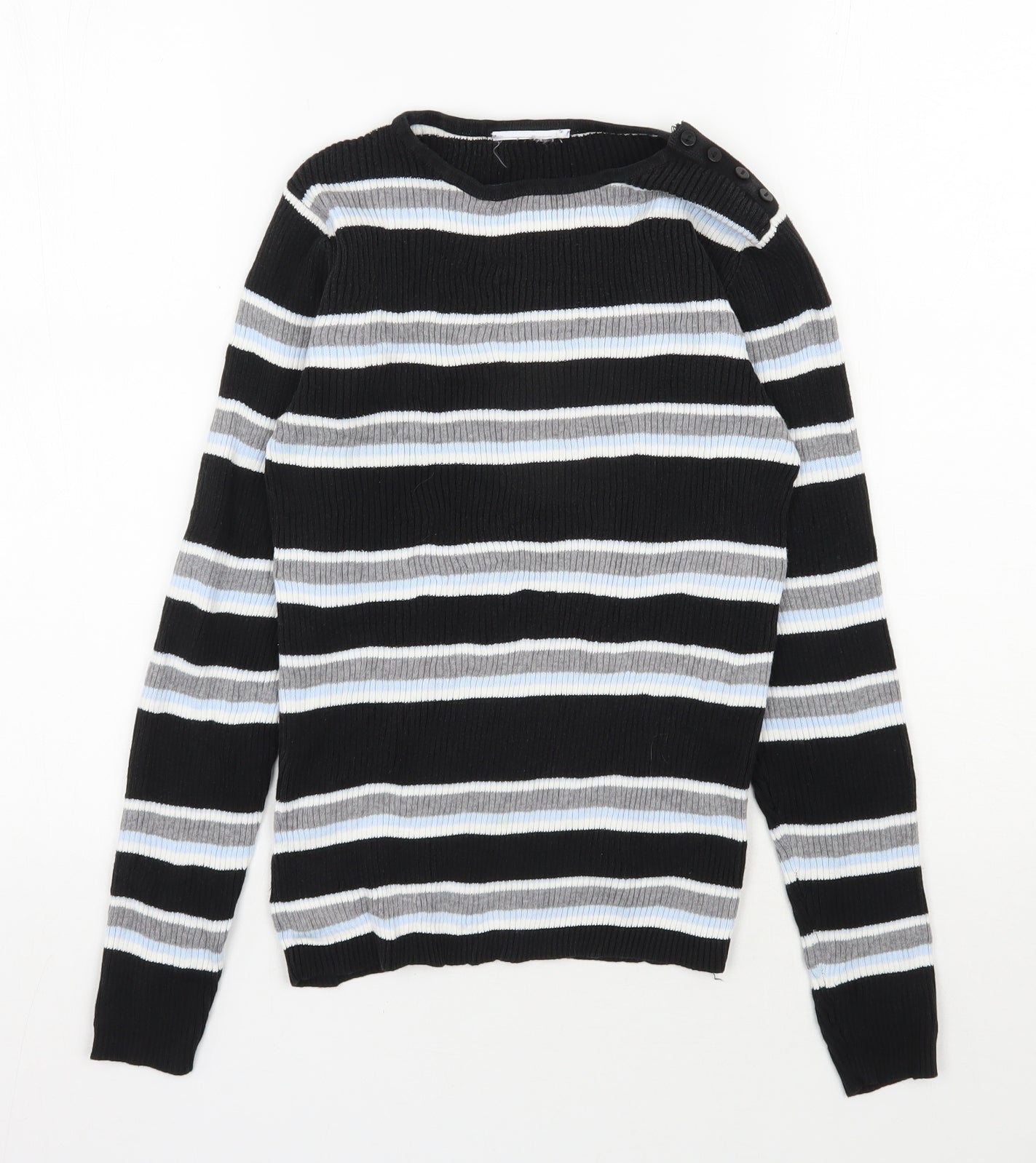 Womens UK Size 8 Preworn Black Pullover Jumper