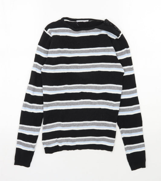 Womens UK Size 8 Preworn Black Pullover Jumper