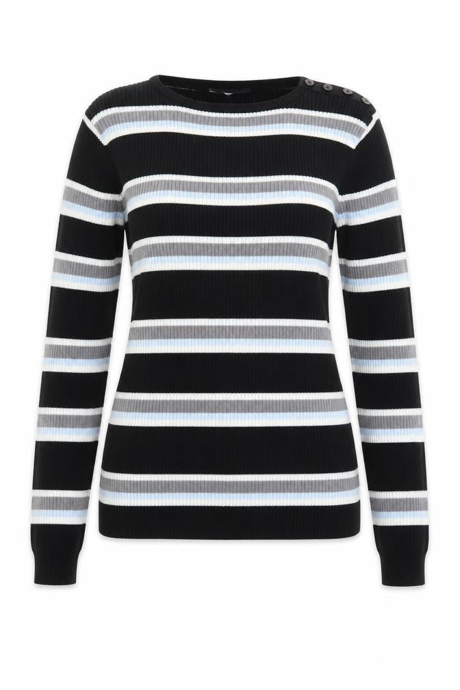 Womens UK Size 8 Preworn Black Pullover Jumper