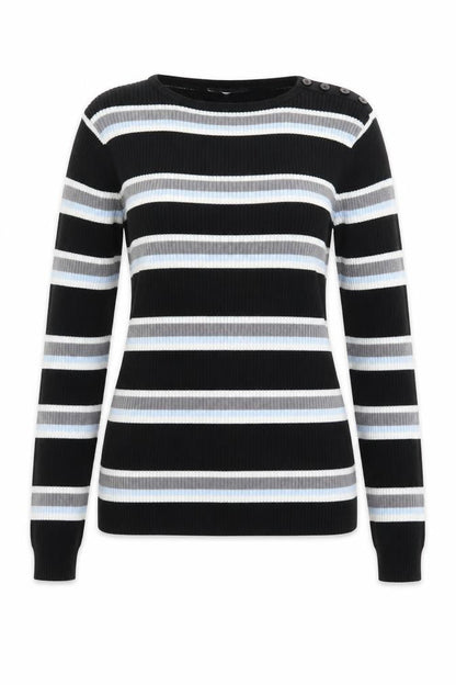 Womens UK Size 8 Preworn Black Pullover Jumper