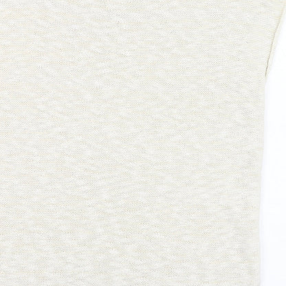 George Womens Ivory Round Neck  Cotton Pullover Jumper Size 10