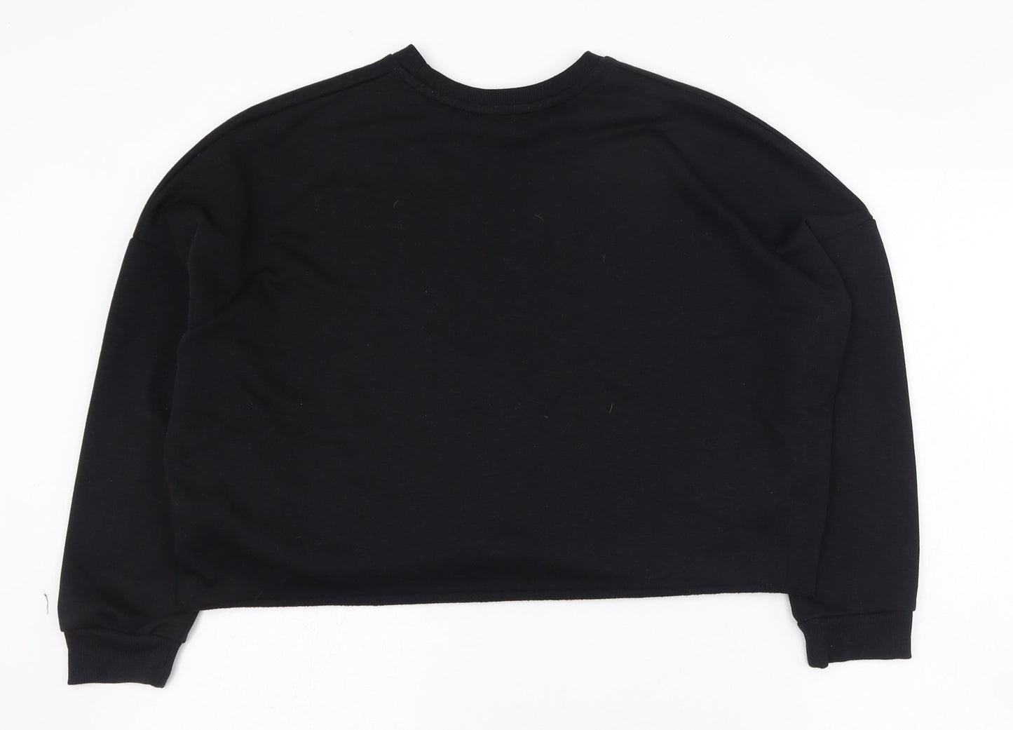 Primark Womens Black  Polyester Pullover Sweatshirt Size 4  Pullover