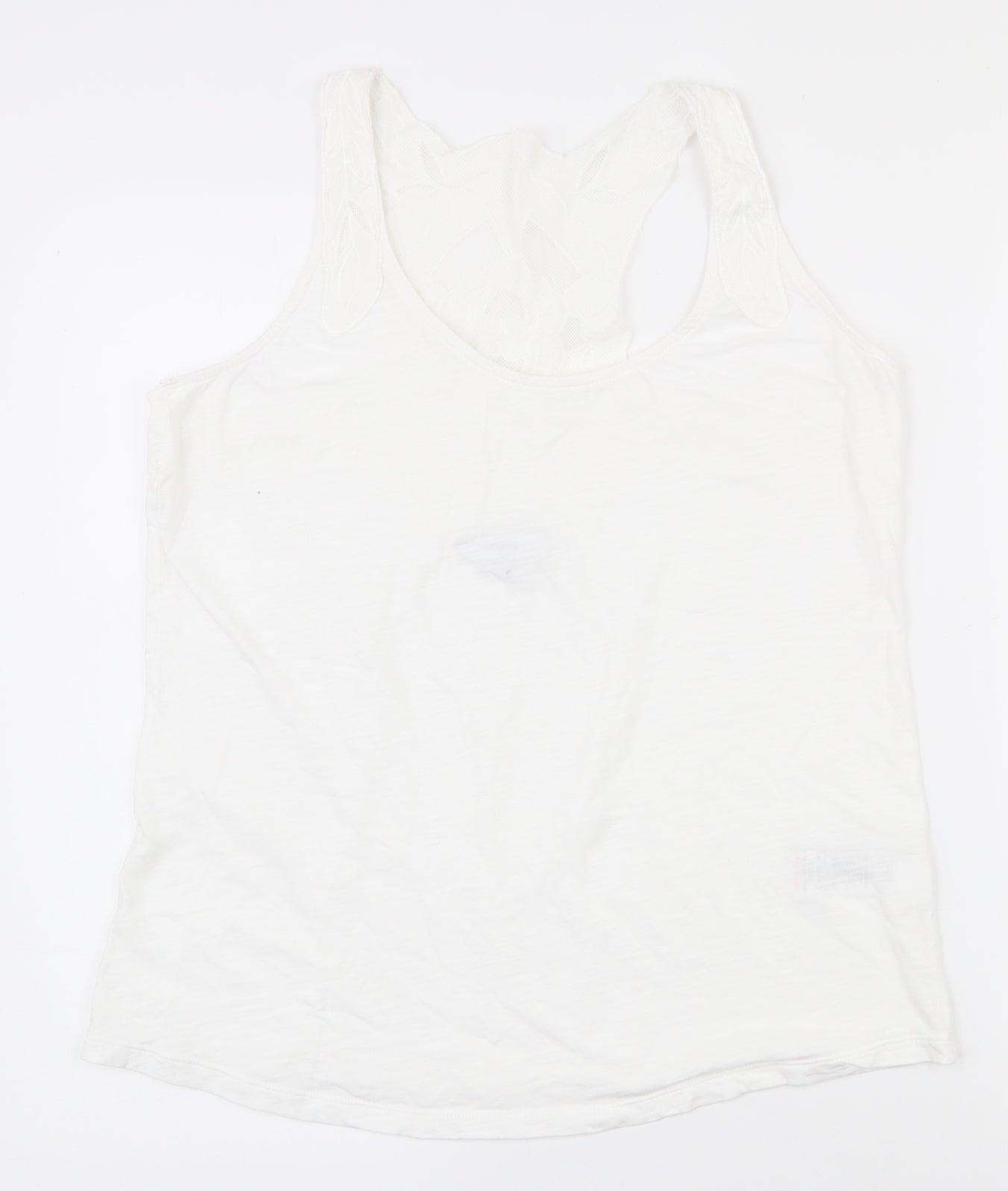 Womens UK Size 10 NEXT White Basic Tank