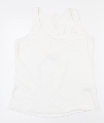 Womens UK Size 10 NEXT White Basic Tank