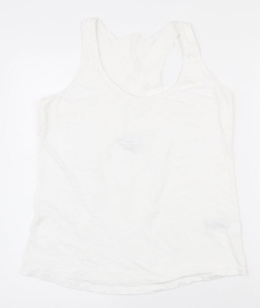 Womens UK Size 10 NEXT White Basic Tank