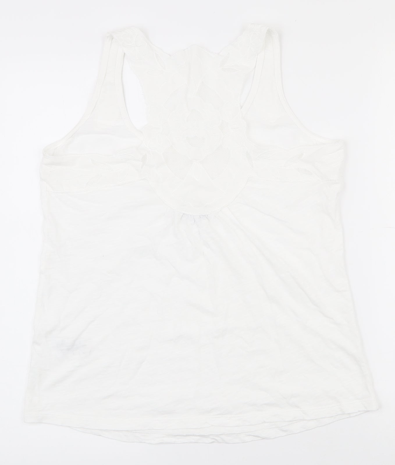 Womens UK Size 10 NEXT White Basic Tank