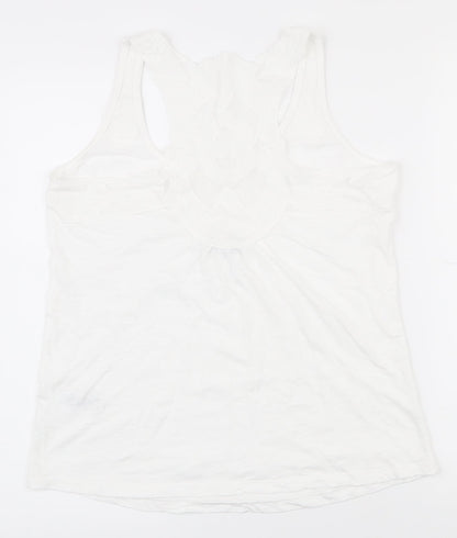 Womens UK Size 10 NEXT White Basic Tank