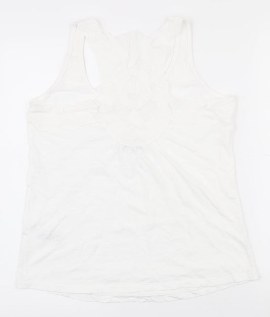 Womens UK Size 10 NEXT White Basic Tank