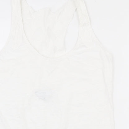 Womens UK Size 10 NEXT White Basic Tank