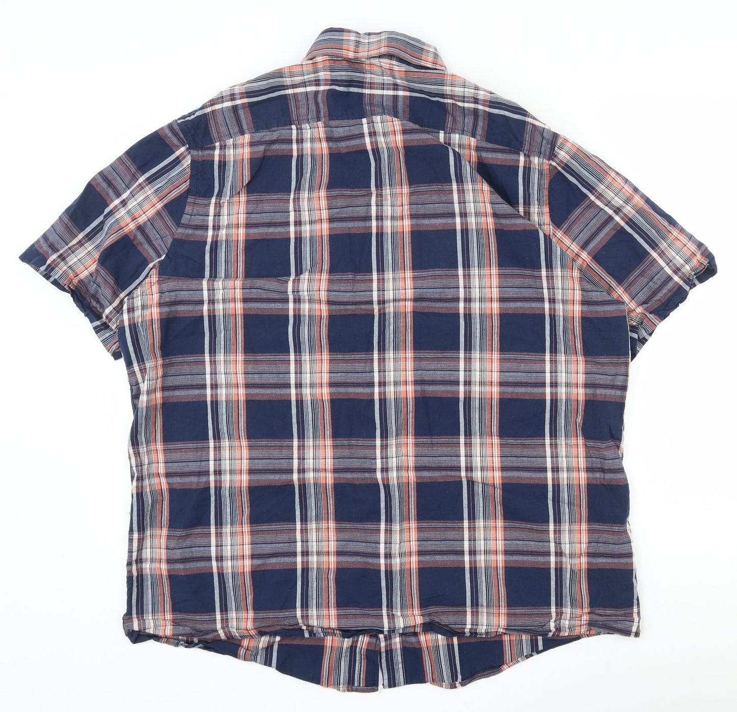 George Mens Multicoloured Plaid Cotton  Button-Up Size XL Collared Button