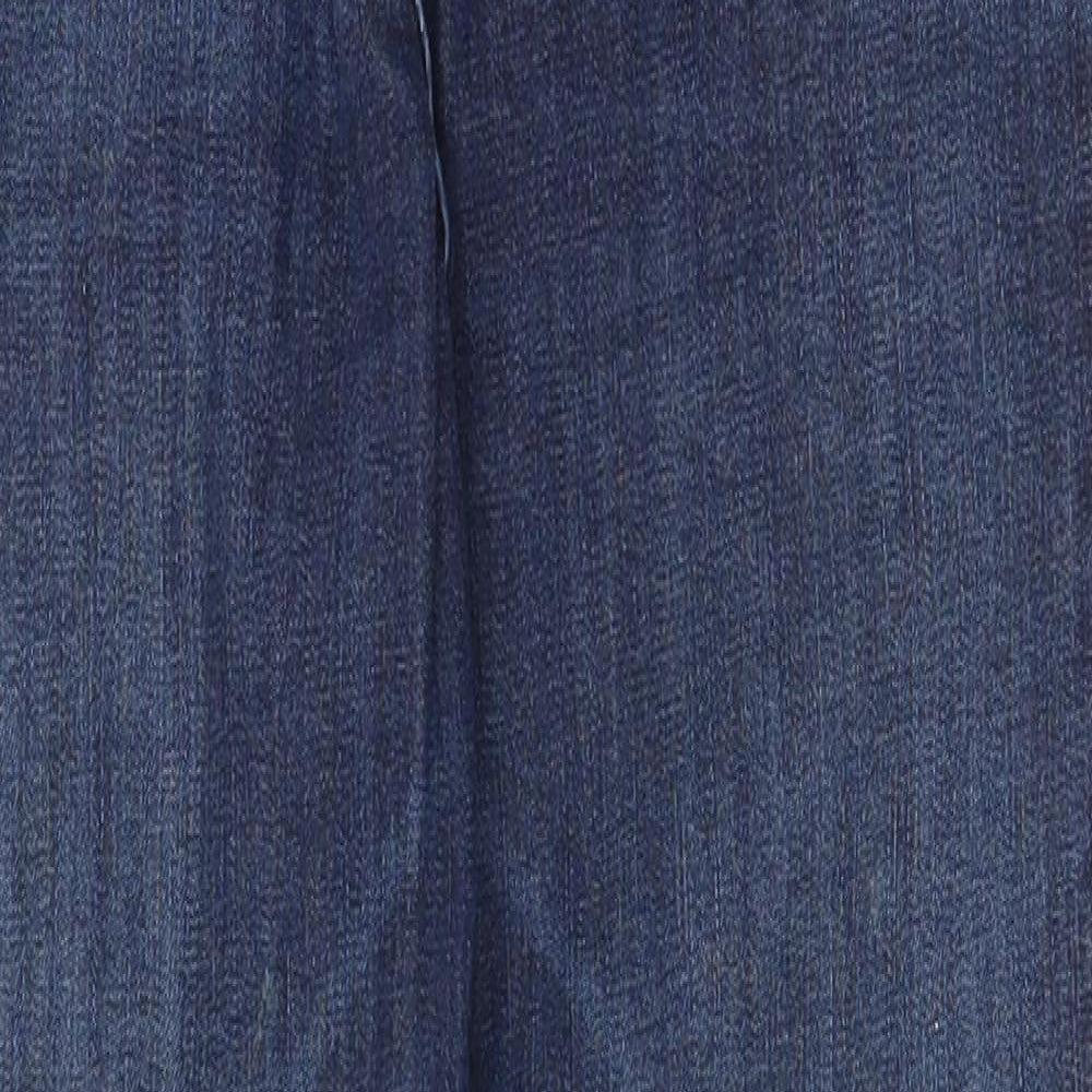 Topshop Womens Blue  Cotton Skinny Jeans Size 28 in L25 in Regular Zip