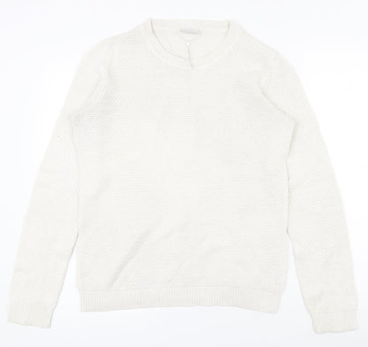 Womens UK Size L VILA White Pullover Jumper