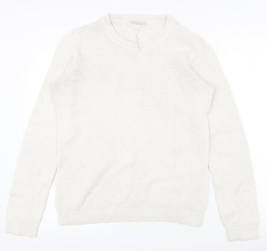 Womens UK Size L VILA White Pullover Jumper