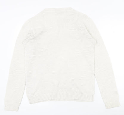 Womens UK Size L VILA White Pullover Jumper