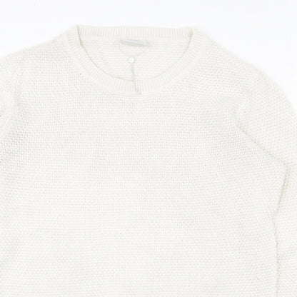 Womens UK Size L VILA White Pullover Jumper