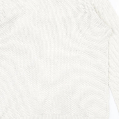 Womens UK Size L VILA White Pullover Jumper