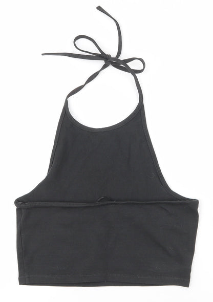 Womens UK Size S H&M Black Basic Tank