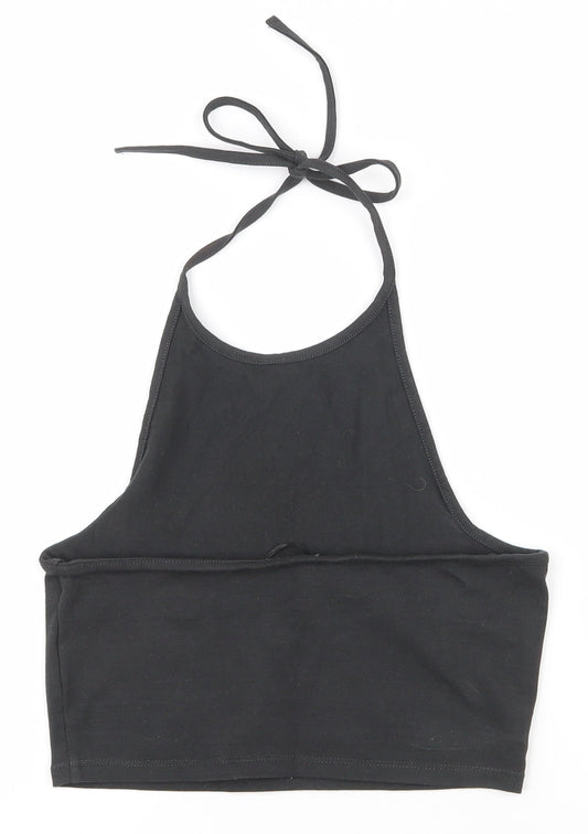 Womens UK Size S H&M Black Basic Tank