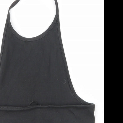 Womens UK Size S H&M Black Basic Tank