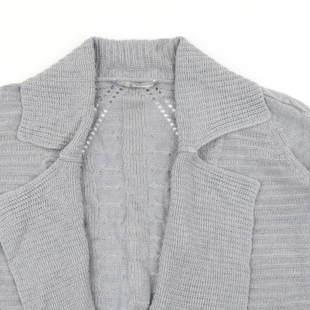 Womens UK Size 14 Marks and Spencer Grey Cardigan Jumper