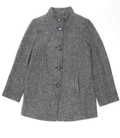 Womens UK Size 10 BHS Grey Overcoat