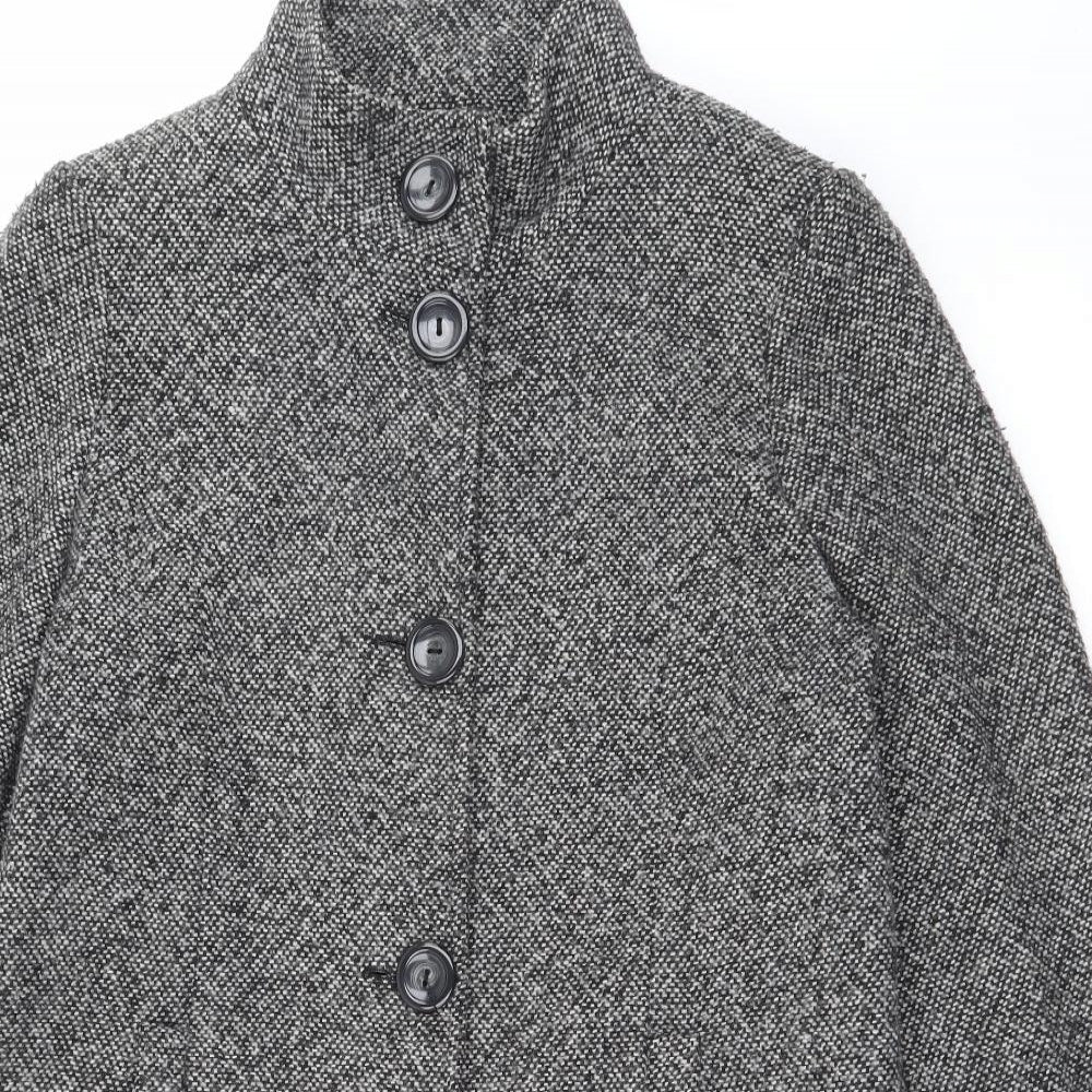 Womens UK Size 10 BHS Grey Overcoat