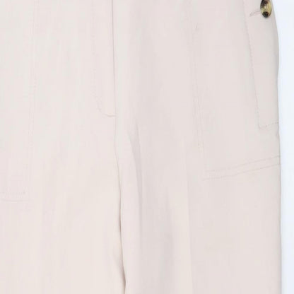 Womens UK Size 12 Marks and Spencer Regular Fit  Ivory Trousers