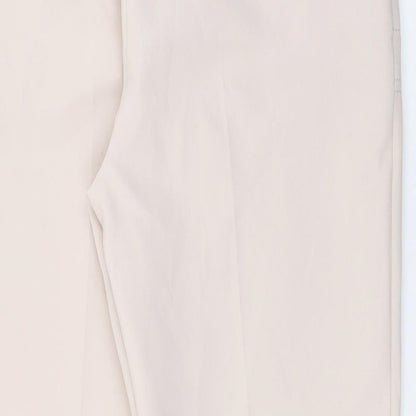 Womens UK Size 12 Marks and Spencer Regular Fit  Ivory Trousers