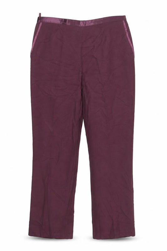 Womens UK Size 20 Damart Regular Fit Dress Pants Purple Trousers