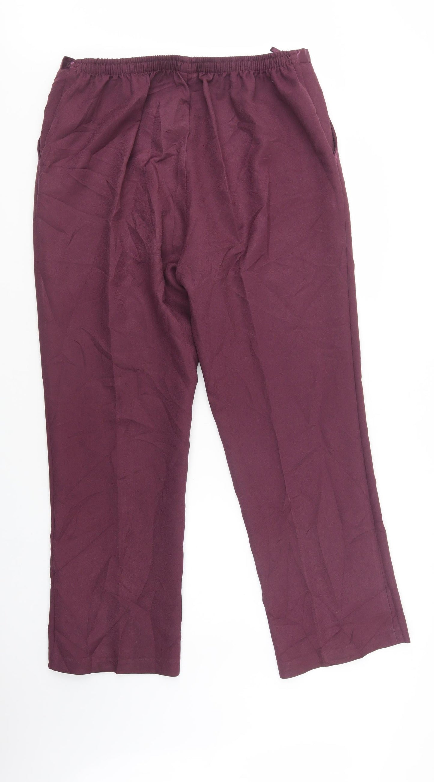 Womens UK Size 20 Damart Regular Fit Dress Pants Purple Trousers