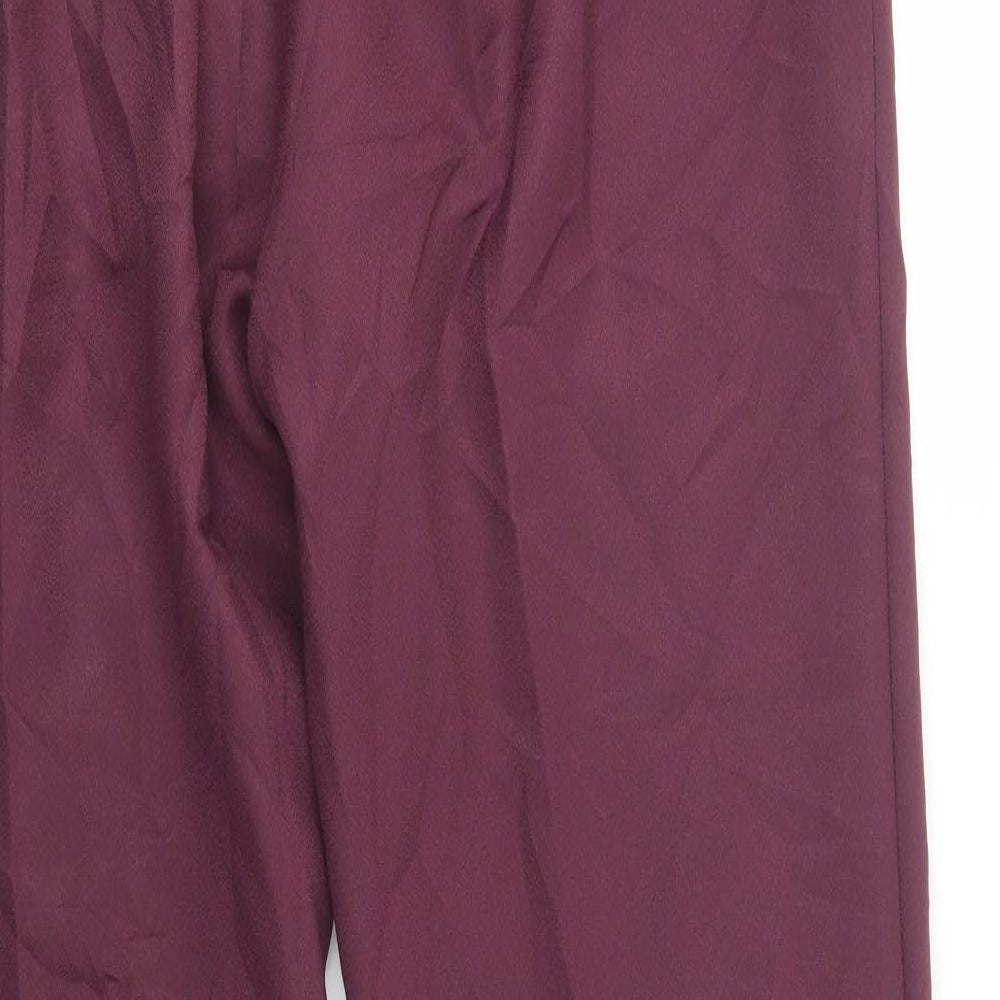 Womens UK Size 20 Damart Regular Fit Dress Pants Purple Trousers
