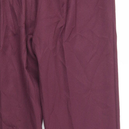Womens UK Size 20 Damart Regular Fit Dress Pants Purple Trousers