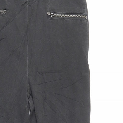 Mint Velvet Womens Grey  Cotton Jegging Trousers Size 8 L27 in Regular Zip