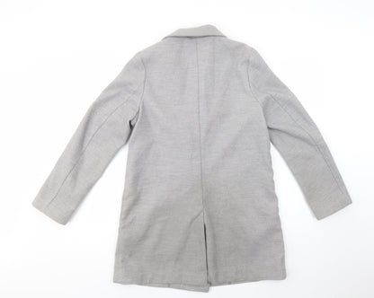 Womens UK Size 8 H&M Grey Pea Coat