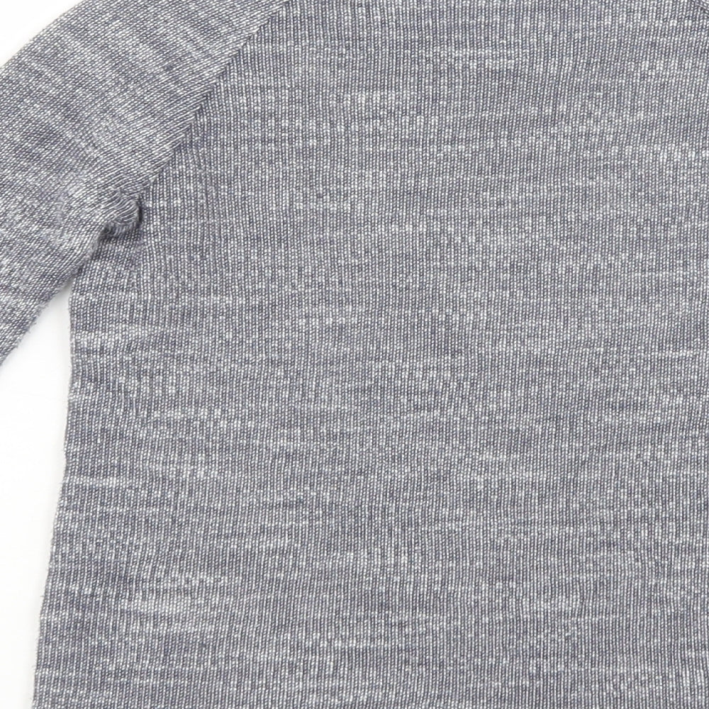 Matalan Girls Grey Crew Neck  Cotton Pullover Jumper Size 6-7 Years  Pullover - Lace Detail