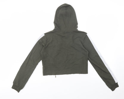 Select Womens Green  Cotton Pullover Hoodie Size 8  Pullover - Jealous Of Me