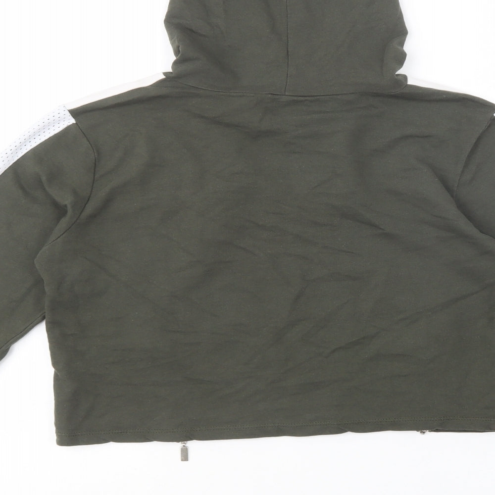 Select Womens Green  Cotton Pullover Hoodie Size 8  Pullover - Jealous Of Me