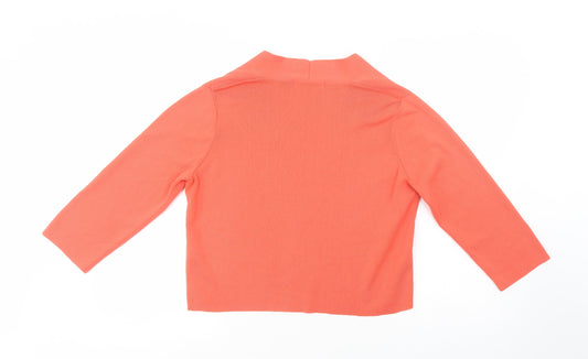 Marks and Spencer Womens Orange V-Neck  Viscose Cardigan Jumper Size M