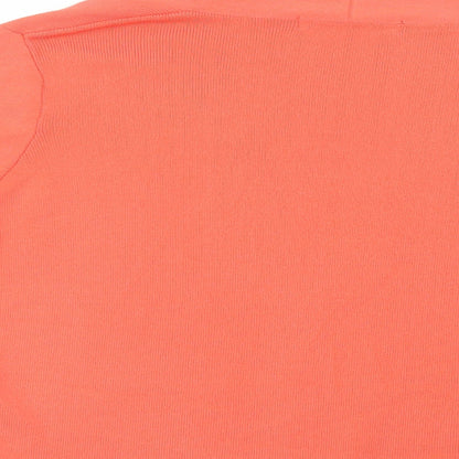Marks and Spencer Womens Orange V-Neck  Viscose Cardigan Jumper Size M