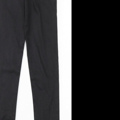 Topshop Womens Black  Cotton Skinny Jeans Size 25 in L27 in Slim Button