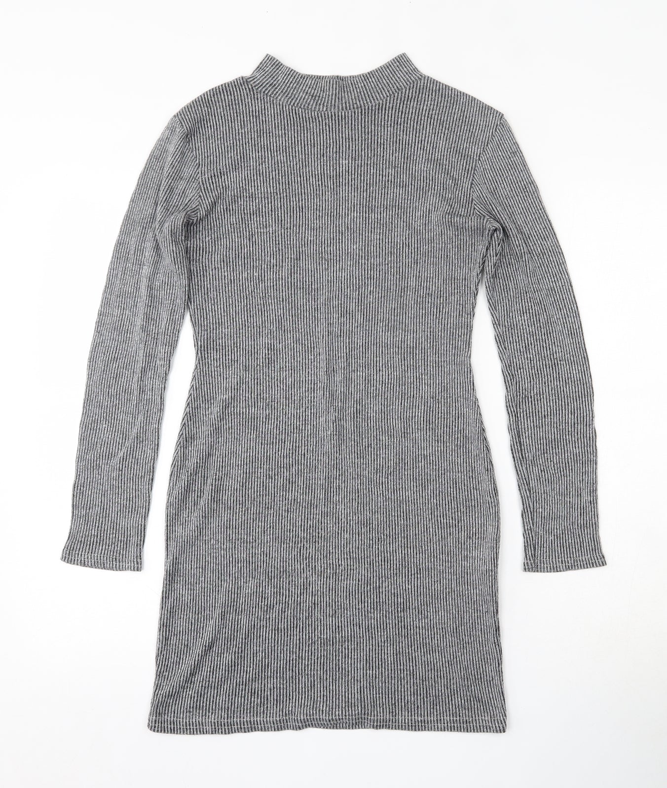 Graffic  Womens Grey  Polyester Bodycon  Size 12  Round Neck