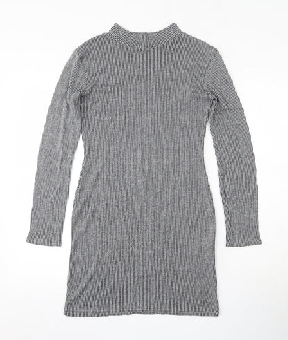 Graffic  Womens Grey  Polyester Bodycon  Size 12  Round Neck