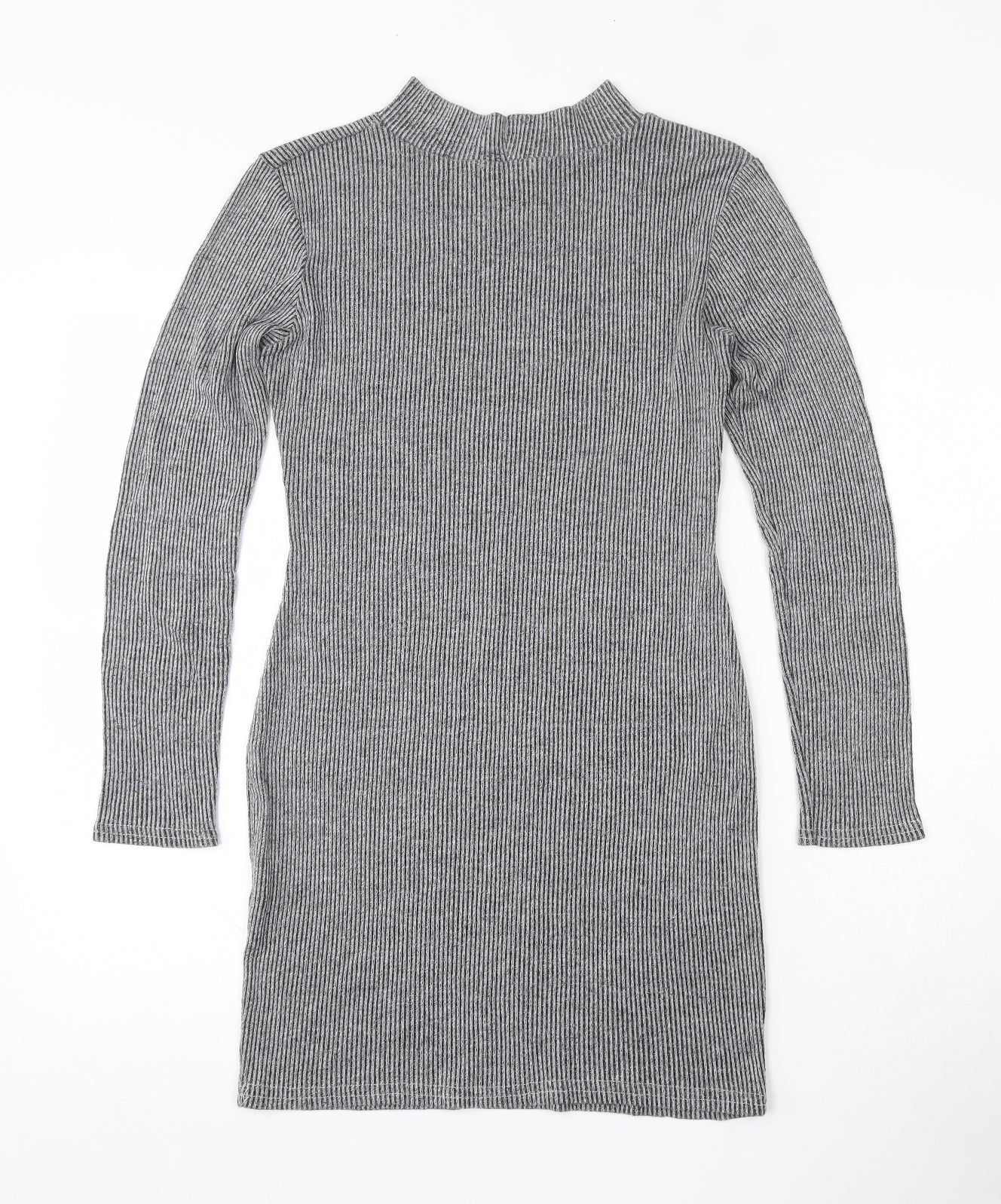 Graffic  Womens Grey  Polyester Bodycon  Size 12  Round Neck