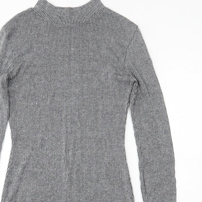 Graffic  Womens Grey  Polyester Bodycon  Size 12  Round Neck
