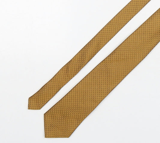 Hammond & CO Mens Bronze Plaids & Checks Silk Pointed Tie One Size