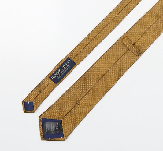 Hammond & CO Mens Bronze Plaids & Checks Silk Pointed Tie One Size