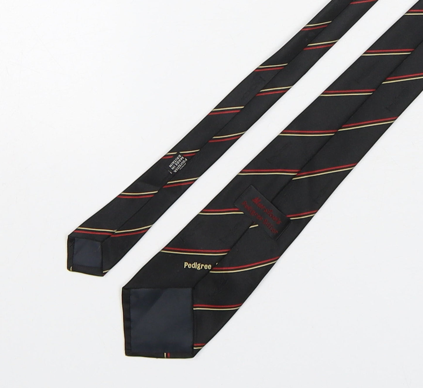 Marstons Mens Multicoloured Striped Polyester Pointed Tie One Size